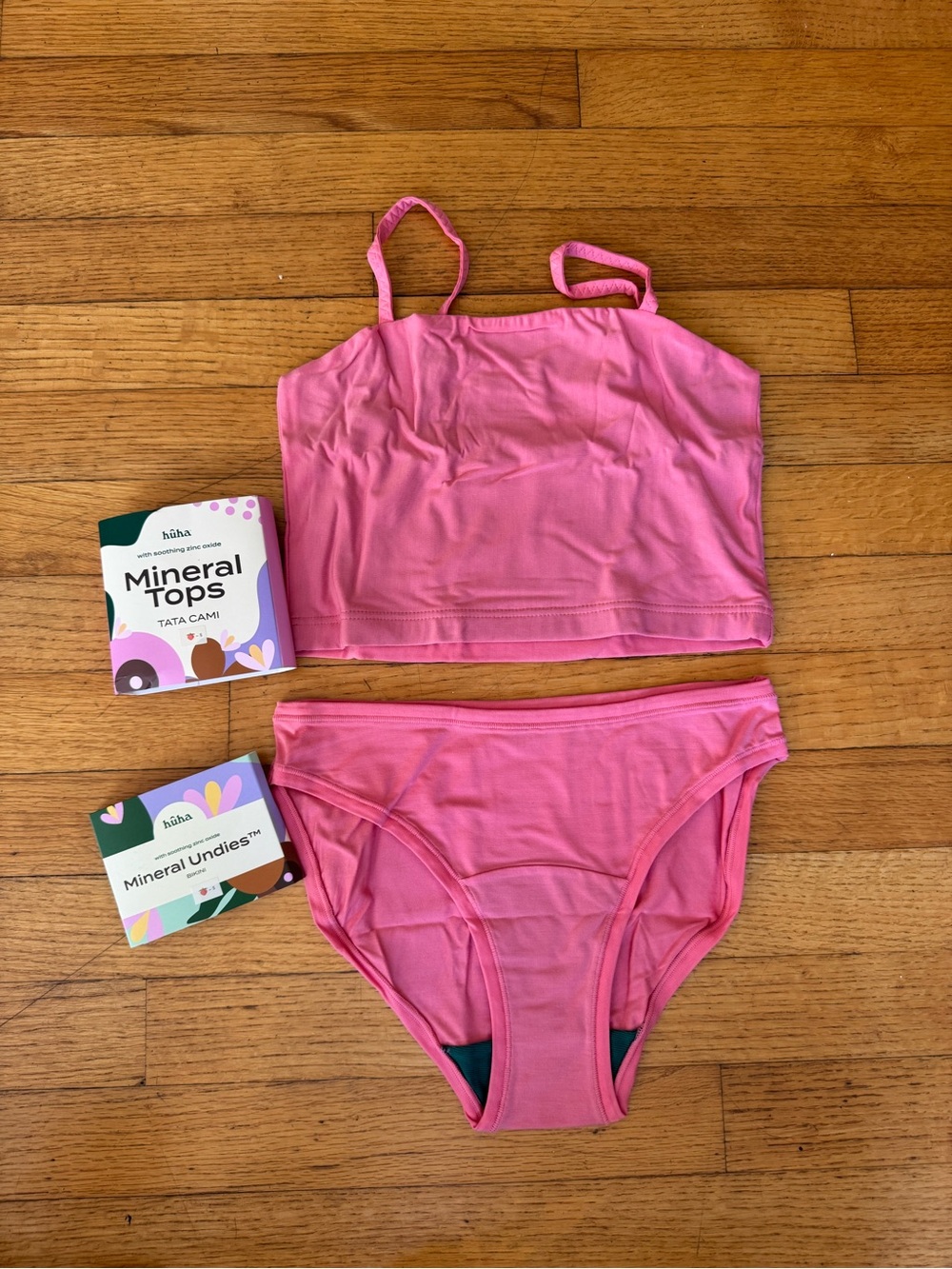 Huha pink cami and undi set